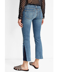 Frame Denim Cropped Flare Jeans With Accents