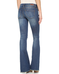 Blank Denim Frayed Hem Flare Jeans