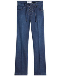 Frame Denim Le Crop Mini Boot Lace Up Jeans