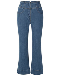 Ulla Johnson Ellis Cropped High Rise Flared Jeans