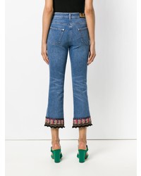 Etro Embroidered Detail Cropped Jeans