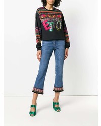 Etro Embroidered Detail Cropped Jeans