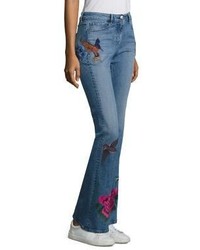 3x1 Embroidered Flared Leg Jeans
