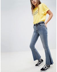 Daisy Street Flare Jeans With Belt
