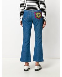 John Galliano Vintage Flared Jeans With Appliqu