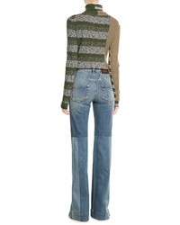 Roberto Cavalli Flared Jeans With Patchwork