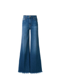 Frame Denim Frayed Hem Flared Jeans