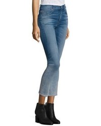 Hudson Harper Ombre High Rise Cropped Flared Jeans