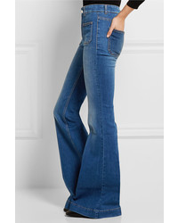Stella McCartney High Rise Flared Jeans Mid Denim