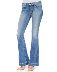 J Brand Jeans Love Story Faded Distressed Flare Jeans