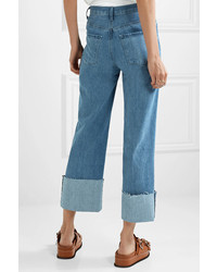 J Brand Joan Cropped High Rise Flared Jeans
