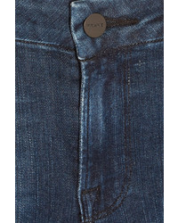 Frame Le Crop Mini Frayed Mid Rise Bootcut Jeans Dark Denim