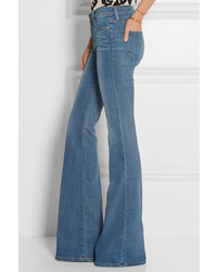 Frame Le Forever Karlie Flare High Rise Jeans Mid Denim