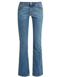 Alexander McQueen Mid Rise Flared Cropped Jeans