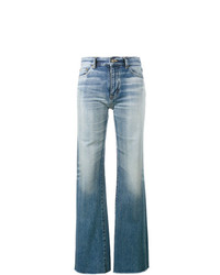 Saint Laurent Raw Cut Flared Jeans