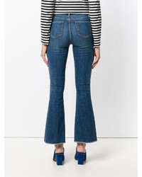 Tory Burch Ryan Frayed Flare Jeans