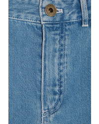 Chloé Scalloped High Rise Flared Jeans Mid Denim
