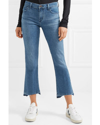 J Brand Selena Cropped Mid Rise Bootcut Jeans