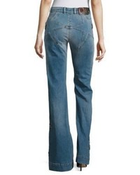 Roberto Cavalli Star Embellished Flared Jeans