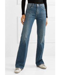 Current/Elliott The Jarvis Distressed High Rise Flared Jeans