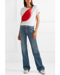 Current/Elliott The Jarvis Distressed High Rise Flared Jeans