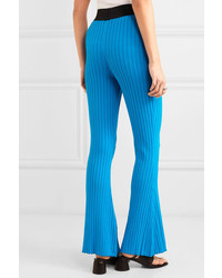 Ellery Neo Dada Ribbed Knit Flared Pants