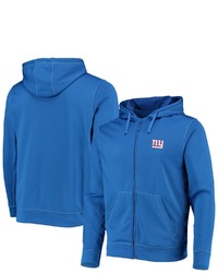 Dunbrooke Royal New York Giants Trophy Fleece Full Zip Hoodie