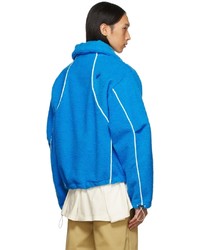 Ader Error Blue Victo Fleece Half Zip Sweater