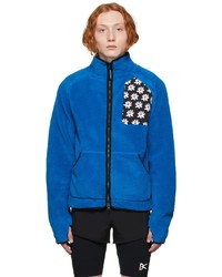 District Vision Blue Greg Cabin Zip Up Sweater