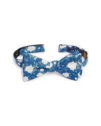 Blue Floral Bow-tie
