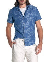 Rodd & Gunn New Chums Beach Floral Short Sleeve Chambray Button Up Shirt