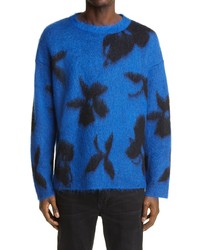 Saint Laurent 90s Orchid Jacquard Sweater