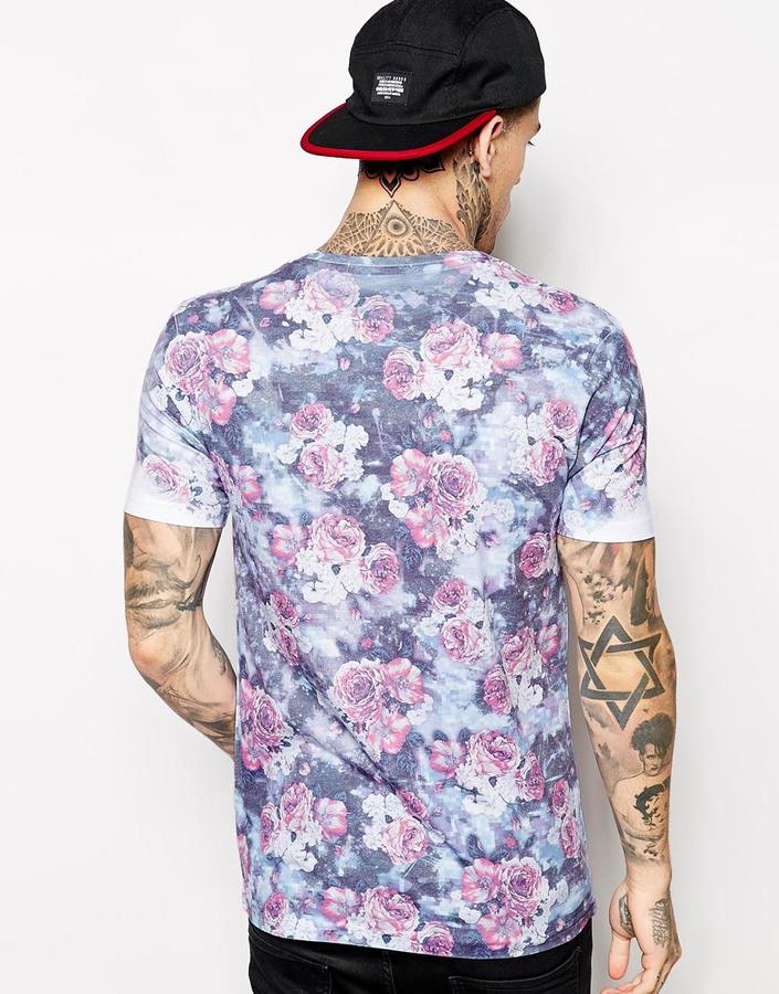 Friend Or Faux T Shirt With Floral Print, $50 | Asos | Lookastic