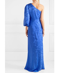 Saloni Lily One Shoulder Silk Jacquard Gown