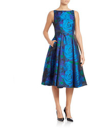 Adrianna Papell Floral Fit And Flare Dress