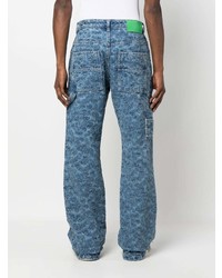 Off-White Floral Embroidery Carpenter Jeans