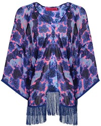 Boohoo Beth Neon Floral Tassel Kimono
