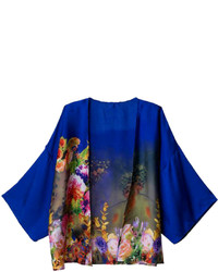 Choies Sapphire Floral Kimono Coat