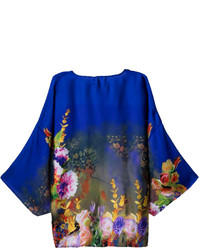 Choies Sapphire Floral Kimono Coat