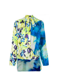 MSGM Floral Wrap Over Blouse