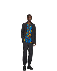 Opening Ceremony Blue Satin Floral Shirt