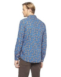 Bsny Floral Button Down Blue Floral