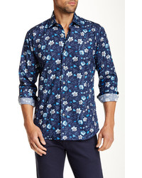 Jared Lang Floral Semi Fitted Long Sleeve Shirt