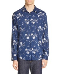 John Varvatos Slim Fit Floral Button Up Shirt