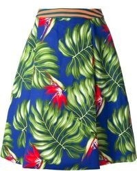 Stella Jean Camelia Floral Print Skirt