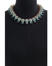 J.Crew Stacked Floral Crystal Necklace