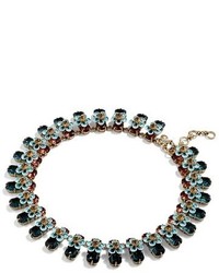 J.Crew Stacked Floral Crystal Necklace