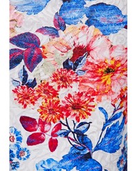 Missguided Keleta Textured Floral Midi Skirt