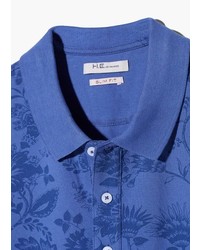 Mango Slim Fit Floral Print Piqu Polo Shirt