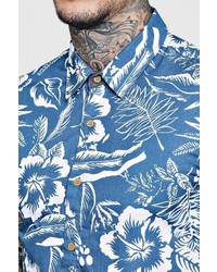 Boohoo Floral Print Short Sleeve Shirt